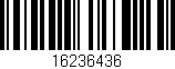 Código de barras (EAN, GTIN, SKU, ISBN): '16236436'