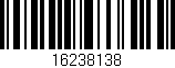 Código de barras (EAN, GTIN, SKU, ISBN): '16238138'