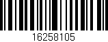 Código de barras (EAN, GTIN, SKU, ISBN): '16258105'