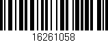 Código de barras (EAN, GTIN, SKU, ISBN): '16261058'