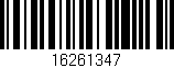 Código de barras (EAN, GTIN, SKU, ISBN): '16261347'