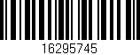 Código de barras (EAN, GTIN, SKU, ISBN): '16295745'