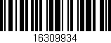 Código de barras (EAN, GTIN, SKU, ISBN): '16309934'