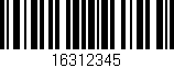 Código de barras (EAN, GTIN, SKU, ISBN): '16312345'