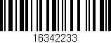 Código de barras (EAN, GTIN, SKU, ISBN): '16342233'