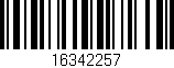 Código de barras (EAN, GTIN, SKU, ISBN): '16342257'