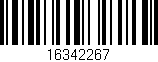 Código de barras (EAN, GTIN, SKU, ISBN): '16342267'