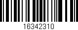Código de barras (EAN, GTIN, SKU, ISBN): '16342310'