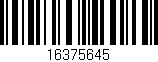 Código de barras (EAN, GTIN, SKU, ISBN): '16375645'