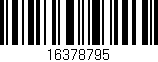 Código de barras (EAN, GTIN, SKU, ISBN): '16378795'