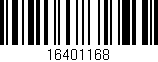 Código de barras (EAN, GTIN, SKU, ISBN): '16401168'