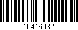Código de barras (EAN, GTIN, SKU, ISBN): '16416932'