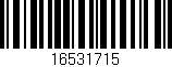 Código de barras (EAN, GTIN, SKU, ISBN): '16531715'