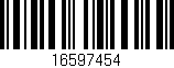 Código de barras (EAN, GTIN, SKU, ISBN): '16597454'