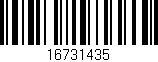 Código de barras (EAN, GTIN, SKU, ISBN): '16731435'