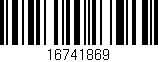 Código de barras (EAN, GTIN, SKU, ISBN): '16741869'