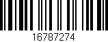 Código de barras (EAN, GTIN, SKU, ISBN): '16787274'