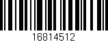 Código de barras (EAN, GTIN, SKU, ISBN): '16814512'