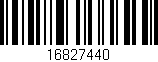 Código de barras (EAN, GTIN, SKU, ISBN): '16827440'