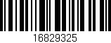 Código de barras (EAN, GTIN, SKU, ISBN): '16829325'