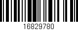 Código de barras (EAN, GTIN, SKU, ISBN): '16829780'