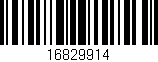 Código de barras (EAN, GTIN, SKU, ISBN): '16829914'