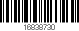 Código de barras (EAN, GTIN, SKU, ISBN): '16838730'