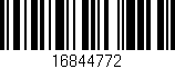 Código de barras (EAN, GTIN, SKU, ISBN): '16844772'