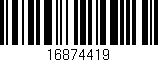 Código de barras (EAN, GTIN, SKU, ISBN): '16874419'