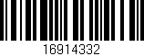 Código de barras (EAN, GTIN, SKU, ISBN): '16914332'