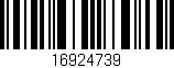 Código de barras (EAN, GTIN, SKU, ISBN): '16924739'