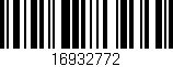 Código de barras (EAN, GTIN, SKU, ISBN): '16932772'
