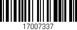 Código de barras (EAN, GTIN, SKU, ISBN): '17007337'