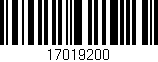 Código de barras (EAN, GTIN, SKU, ISBN): '17019200'
