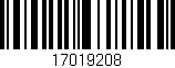 Código de barras (EAN, GTIN, SKU, ISBN): '17019208'
