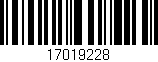 Código de barras (EAN, GTIN, SKU, ISBN): '17019228'