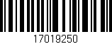 Código de barras (EAN, GTIN, SKU, ISBN): '17019250'