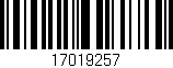 Código de barras (EAN, GTIN, SKU, ISBN): '17019257'
