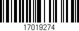 Código de barras (EAN, GTIN, SKU, ISBN): '17019274'