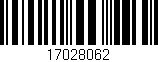 Código de barras (EAN, GTIN, SKU, ISBN): '17028062'