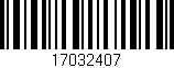 Código de barras (EAN, GTIN, SKU, ISBN): '17032407'