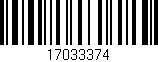 Código de barras (EAN, GTIN, SKU, ISBN): '17033374'