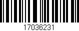 Código de barras (EAN, GTIN, SKU, ISBN): '17036231'