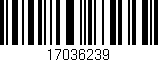 Código de barras (EAN, GTIN, SKU, ISBN): '17036239'