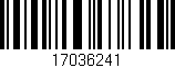 Código de barras (EAN, GTIN, SKU, ISBN): '17036241'