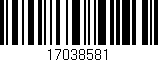 Código de barras (EAN, GTIN, SKU, ISBN): '17038581'