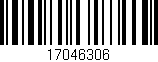 Código de barras (EAN, GTIN, SKU, ISBN): '17046306'
