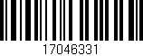 Código de barras (EAN, GTIN, SKU, ISBN): '17046331'