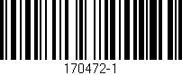 Código de barras (EAN, GTIN, SKU, ISBN): '170472-1'