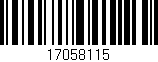Código de barras (EAN, GTIN, SKU, ISBN): '17058115'